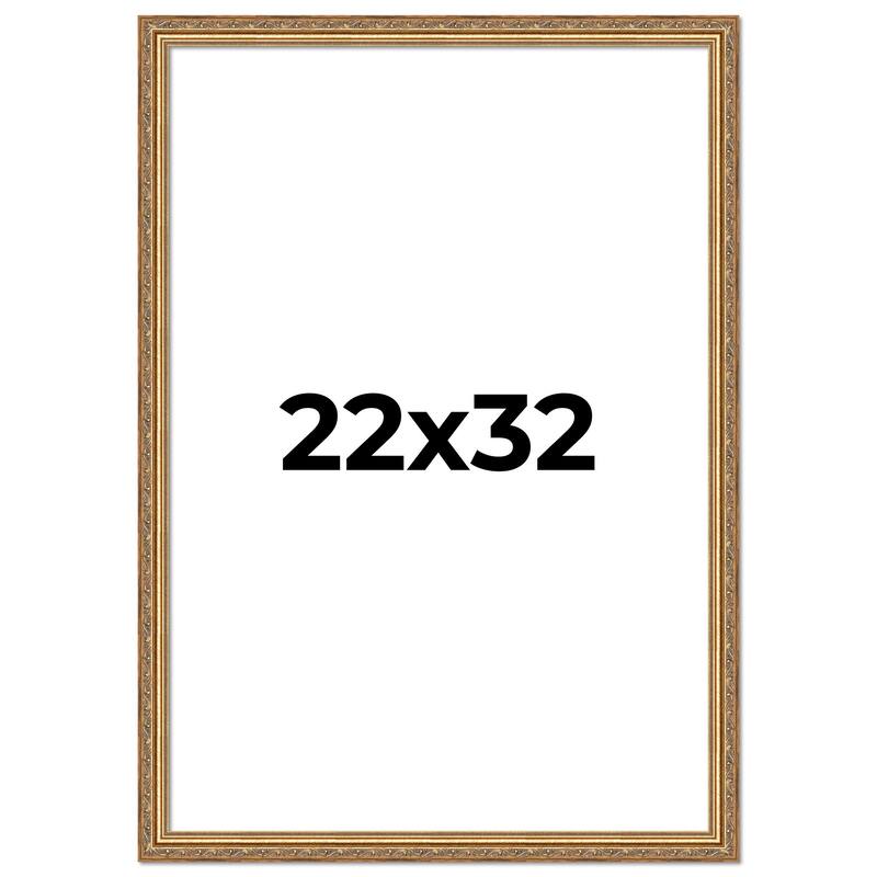 22x32 Frame Red Solid Wood Picture Frame Width 1.75 Inches | Interior Frame Depth 1 13/16 Inches