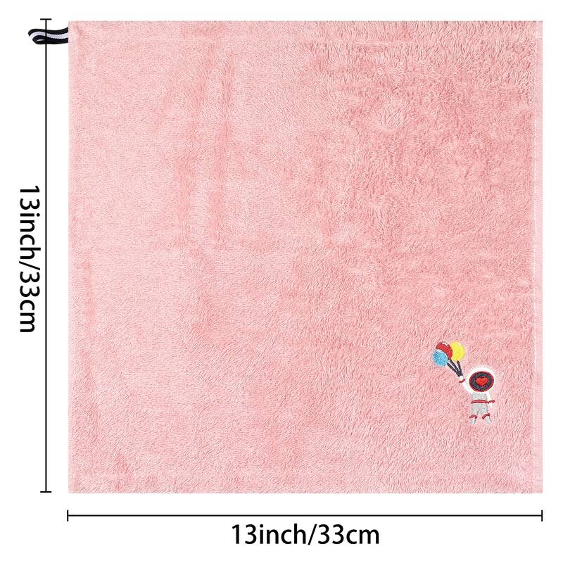 6 Pack Cotton Washcloths, Cartoon Pattern Face Cloths, Highly Absorbent and Lightweight Towels for Bathroom 13"x13"