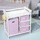 preview thumbnail 9 of 8, Costway Pink Infant Baby Changing Table w/3 Basket Hamper Diaper