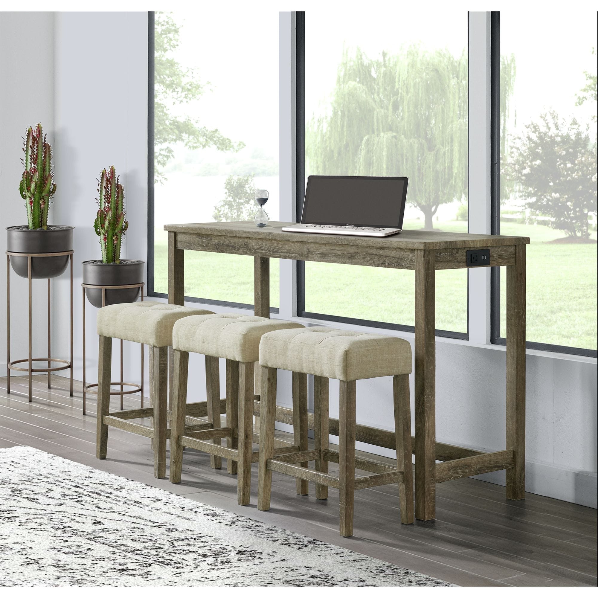 Shop Picket House Furnishings Turner Multipurpose Bar Table Set
