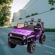 preview thumbnail 1 of 78, Off-Road 24V Battery Powered Kids Ride-On Truck Car with Double Seats, LED Lights, and 2.4G Parental Remote Control Purple