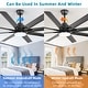 preview thumbnail 39 of 199, 42“/52"/60"/48" Noiseless Walnut Wood Ceiling Fan with Remote Control, Integrated Light Optional