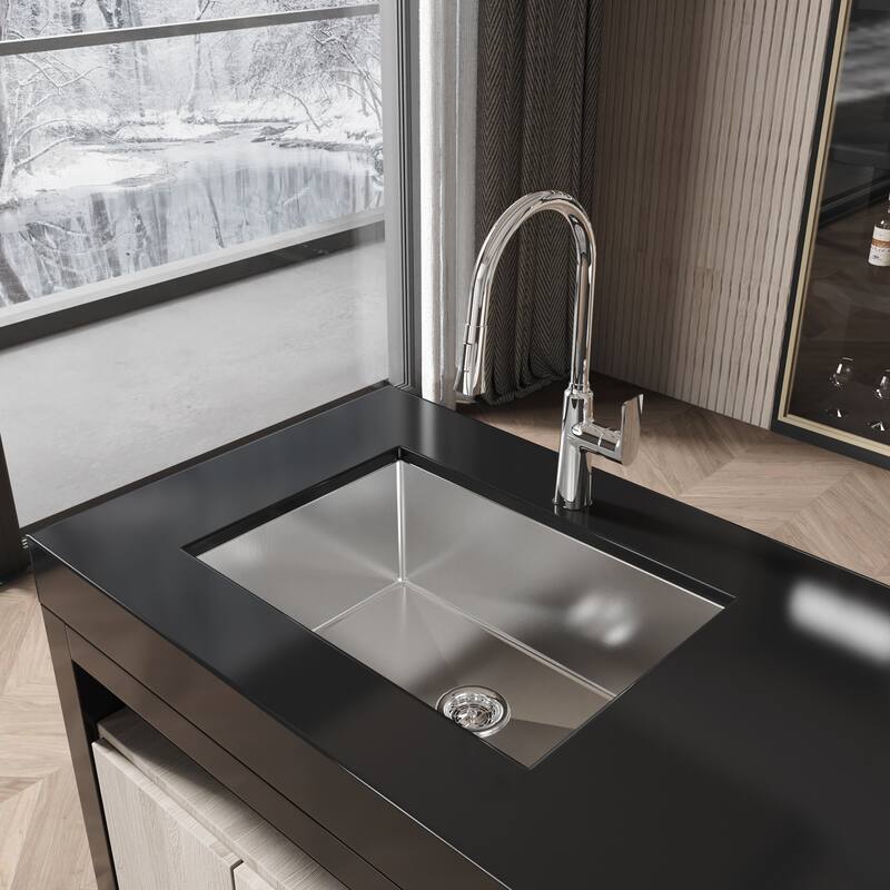 Stainless Steel Kitchen Sink Single Bowl with US Standard Drain and Hook
