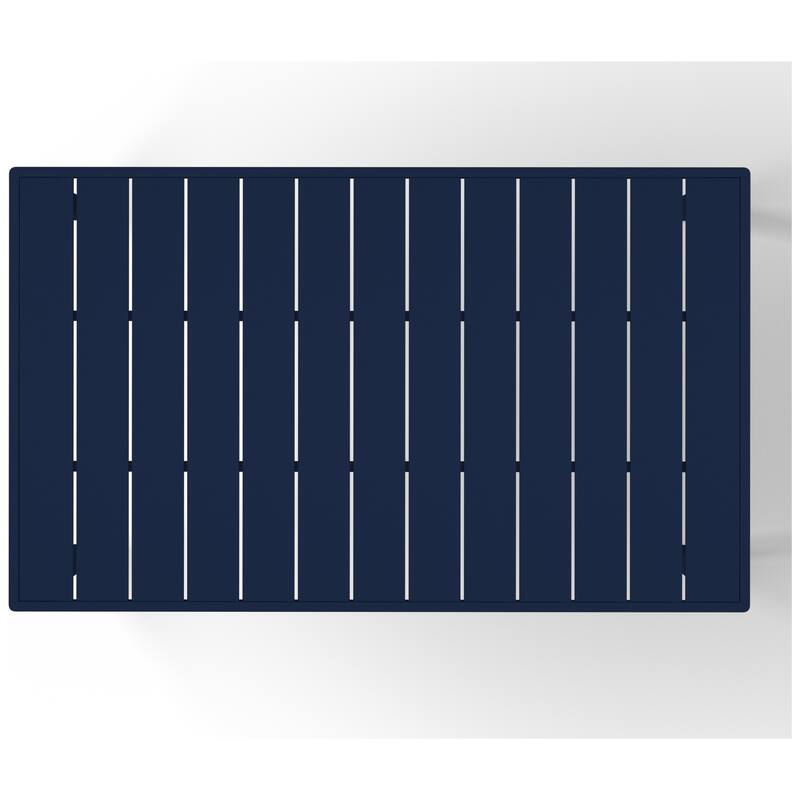 Frond and Form 59 Inch By 35.4 Inch Outdoor Steel Rectangular Dining Table