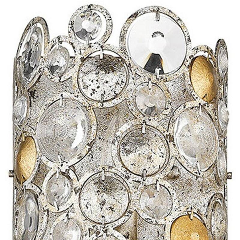 Modern Silver Flush Mount Sconce Light with Ambient 3-Light and Compatible with E12 LED Bulbs - 27”H x 7.5”W