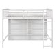preview thumbnail 12 of 12, Full Size Loft Bed with 8-Open Storage Shelves and Built-in Ladder, Grey