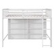 preview thumbnail 19 of 22, Full Size Loft Kids Bed with 8-Open Storage Shelves and Built-in Ladder, Space-Saving Design for Bedroom, Easy to Assemble, Grey