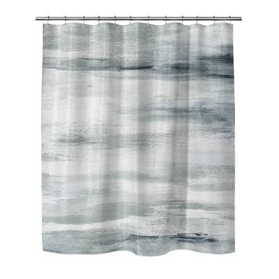 EVENING SHOWERS CHARCOAL BLUE Shower Curtain By Hope Bainbridge