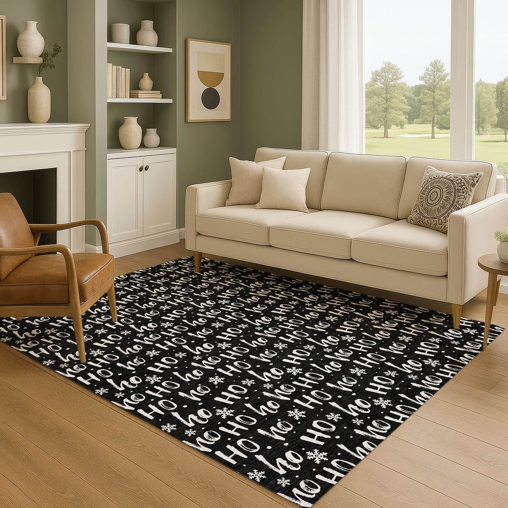 Premium Washable Super Soft Christmas Ho Ho Mayfield Rug