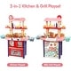 preview thumbnail 2 of 4, Kids Kitchen Playset, 2 in 1 Play Kitchen & Grill Playset