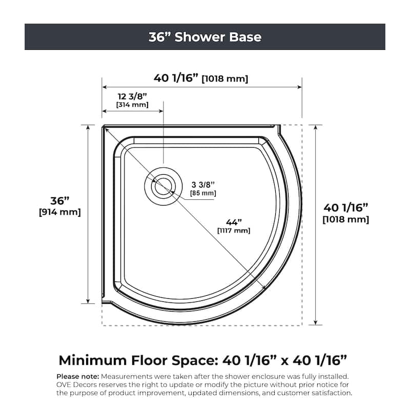 Ove Decors Breeze Shower Kit, Clear Panels, Walls and Base
