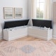 preview thumbnail 2 of 6, Linon Nova L-Shaped Corner Nook with Blue Cushion and Storage