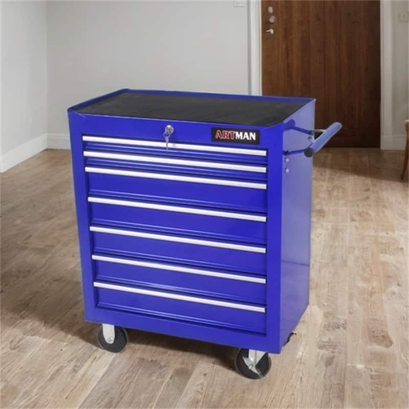7 Drawers Steel Too Cart with 4 Wheels