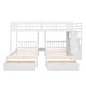 preview thumbnail 16 of 38, Simple Full Over Twin&Twin Triple Bunk Bed with Drawers and Guardrails