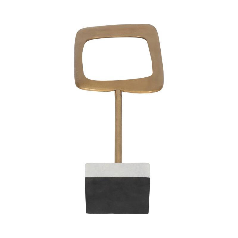 Sagebrook Home Metal/Marble, Table Top Decor Gold, Novelty, Solid Color