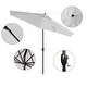 preview thumbnail 8 of 143, North Bend 9-foot Round Auto-tilt, Bronze Finish, Sunbrella Patio Umbrella by Havenside Home