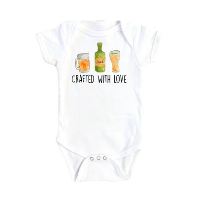Beer Crafted Love - Baby Boy Girl Clothes Infant Bodysuit Funny Cute Newborn