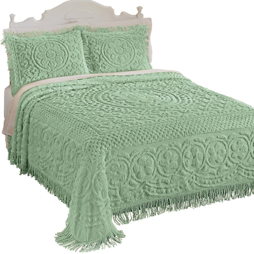 Calista Chenille Bedspread with Fringe Border