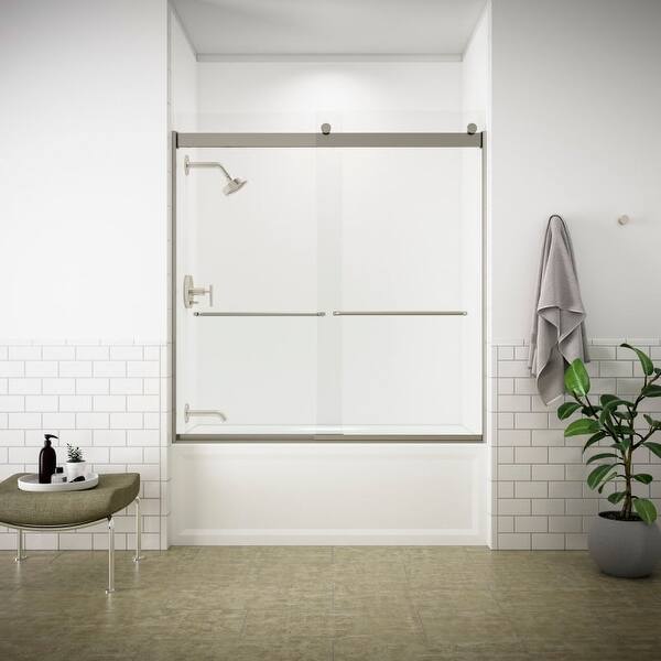 Shop Kohler K 706004 Levity Sliding Tub Door With Clear Glass And