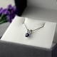 preview thumbnail 8 of 7, Auriya 14k Gold Blue Sapphire Solitaire Necklace 1/4ctw