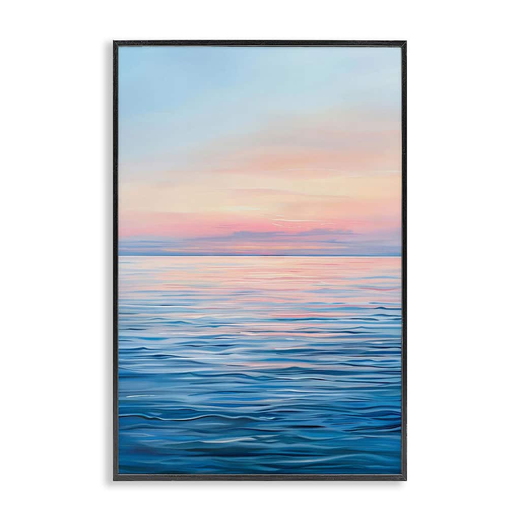 Stupell Sunrise over Ocean Gradient Framed Giclee Art Design By LSR Design Studio