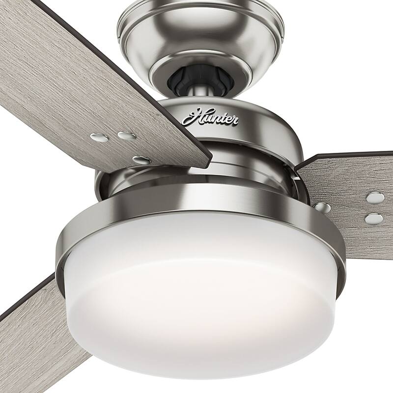 Hunter 60" Sentinel Ceiling Fan with LED Light Kit and Handheld Remote - Brushed Nickel