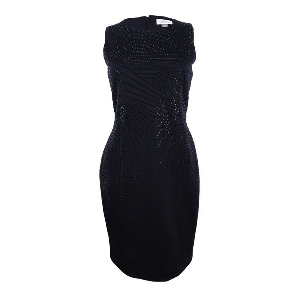 calvin klein black scuba dress