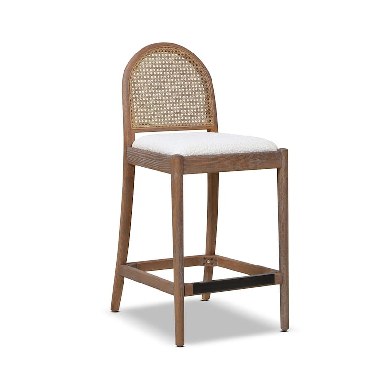 Panama Arched Cane Rattan Counter and Bar Stool (Set of 2)