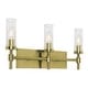 preview thumbnail 12 of 11, AFX HNTV2411MB Huntington 3 Light 24" Wide Vanity Light with Ribbed Light Antique Brass