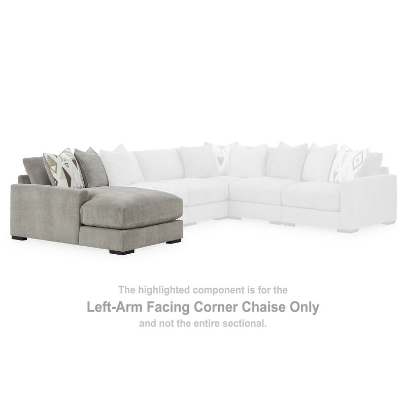 Signature Design by Ashley Aslan Court Gray 4-Piece Sofa Pit Sectional - 142" W x 65" D x 36" H