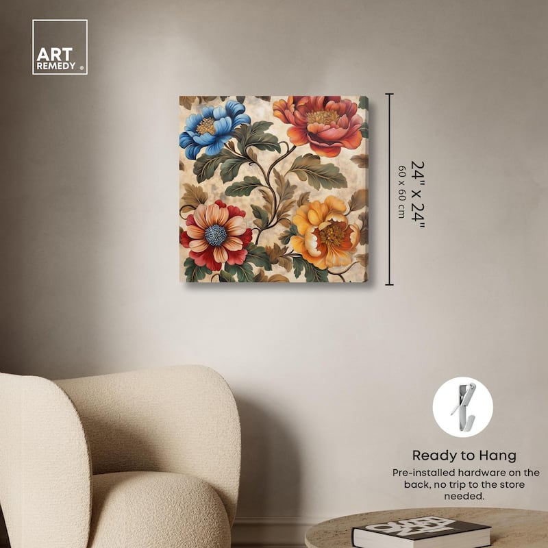 Golden Gardenia III Canvas by Art Remedy, Gallery Wrapped