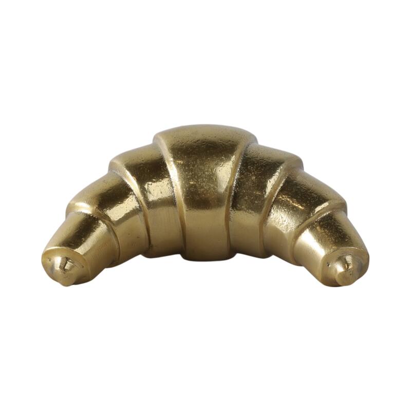 Metal Aluminum Croissant Decorative Object Modern Accent - 3" Gold - 6.75" x 4" x 3" - Gold - 6.75" x 4" x 3"