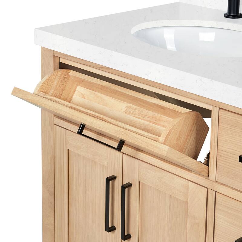 Ariel T036SLCQOVO Hepburn 36" Free Standing Single Basin Vanity Set