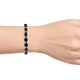 preview thumbnail 3 of 7, Sterling Silver Line Bangle Black Spinel Size 7.25 Inch ct 36.58 Gifts - Bracelet 7.25''