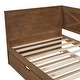preview thumbnail 32 of 30, Twin Size Solid Pine Wood Daybed, Sofa Bed Frame with X-Shaped Design Guardrail for Kids Boys Adults