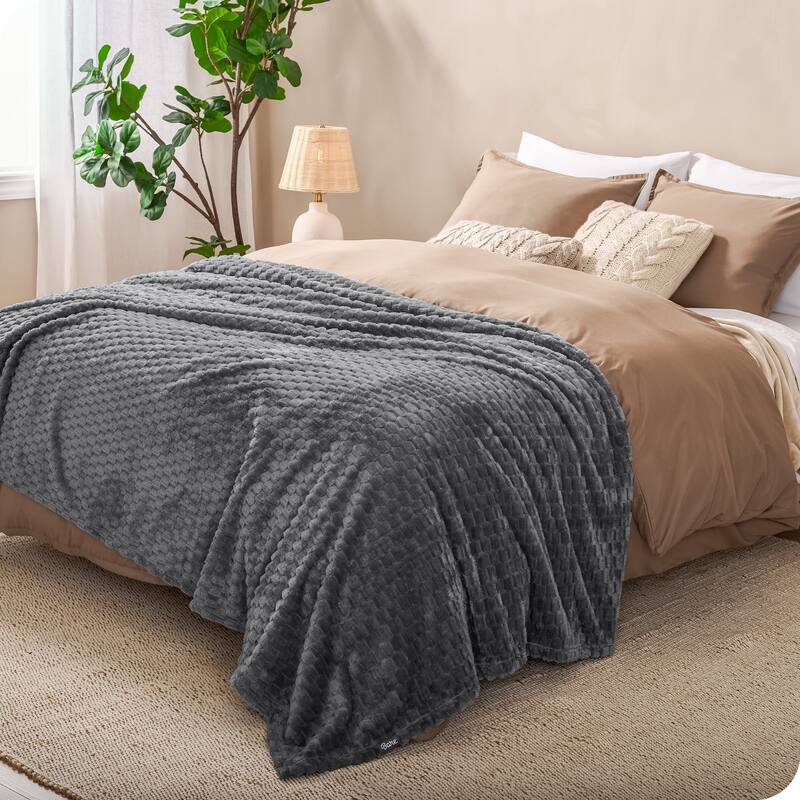 Bare Home Microplush Fleece Blanket - Ultra-Soft - Cozy Fuzzy Warm