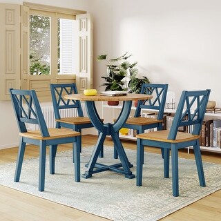 Mid-Century 5-Piece Round Dining Table Set - Bed Bath & Beyond - 37499147