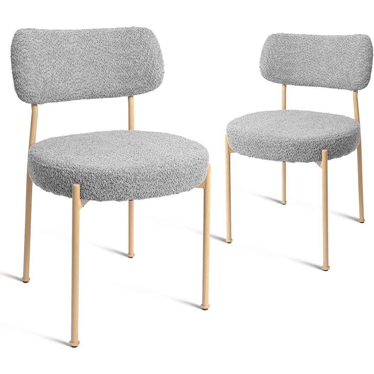 hakkacandyland　0710 CangLong Upholstered Kitchen Dining Room Chairs, Boucle Dining