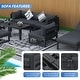 preview thumbnail 3 of 4, FINCATI 12 PCS Outdoor Aluminum Furniture Sectional Sofa Set with Coffee Table