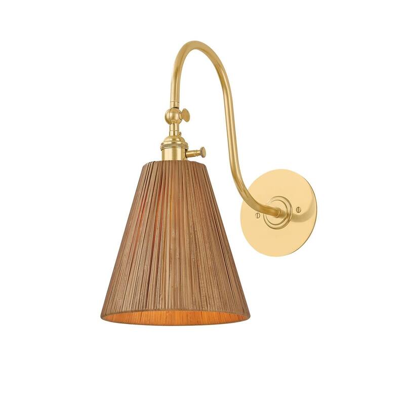 Hudson Valley Lighting 2115 Ruthin 16" Tall Wall Sconce with Natural - Aged Brass