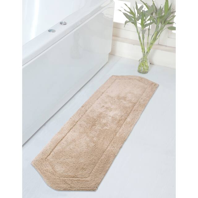 Home Weavers Waterford Collection Absorbent Cotton Machine Washable and Dry Runner Rug - Linen