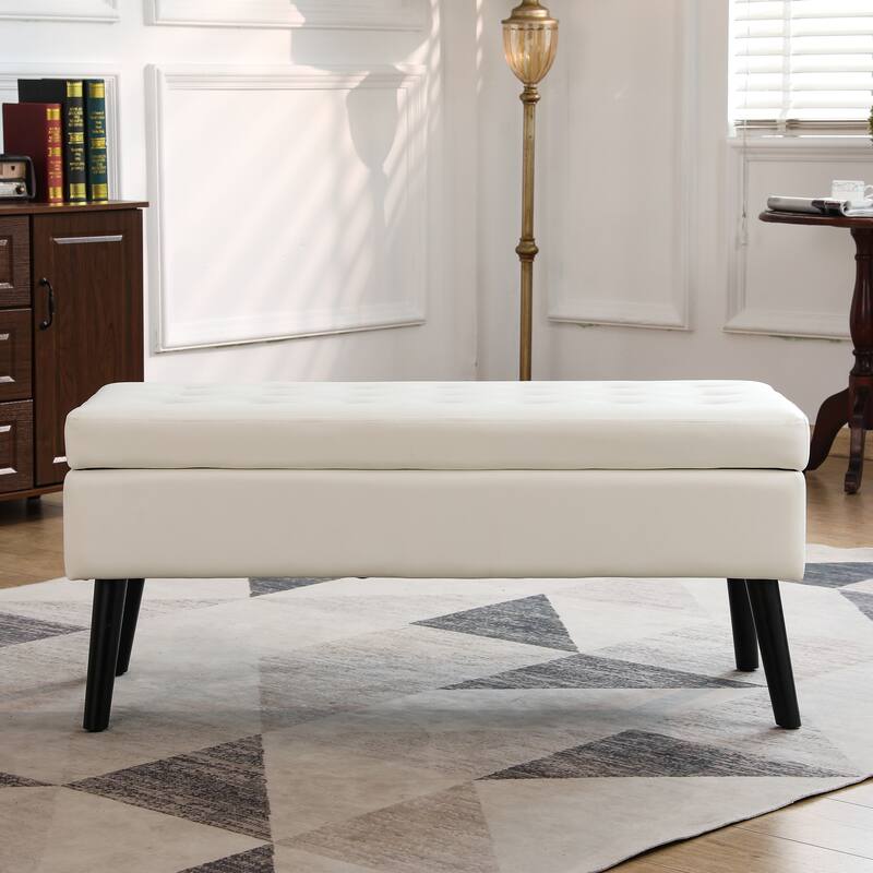 Storage Bench with Storage Bench for Bedroom End of Bed Bench Foot of Bed Bench Storage Ottoman Bench 43.3" W x 17.7"