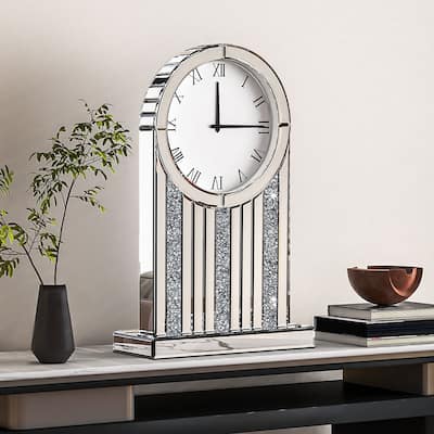 Mirrored Roman Numeral Tabletop Clock