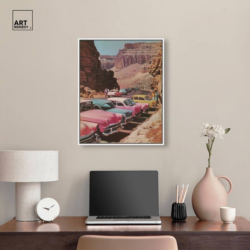 Vintage Canyon Visit Canvas by Art Remedy