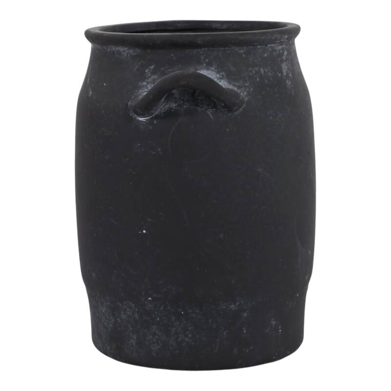 Ceramic Table Vase Rustic Handles Textured Artisan Decorative Accent