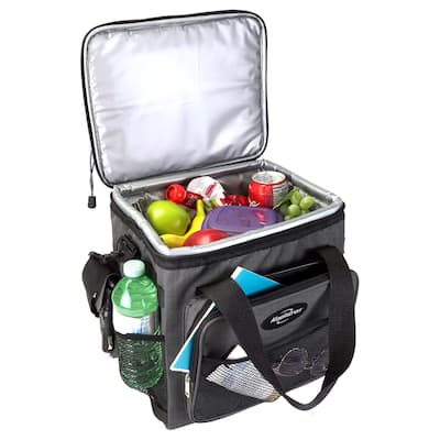 Koolatron Portable Iceless 12V Cooler Bag, 13L (14 qt), Black/Gray