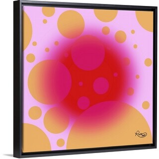 Shop Pink Orange Yellow Circle Abstract Ii Black Float Frame