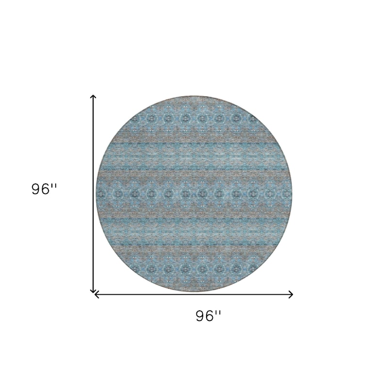 HomeRoots Floral Medallion Transitional Rectangle Outdoor Rug