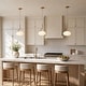 preview thumbnail 2 of 9, Modern 1-Light Gold Milk White Pendant Lights Frosted Glass Kitchen Island Lights - 9.8" L x 5.5" W x 11.4" H