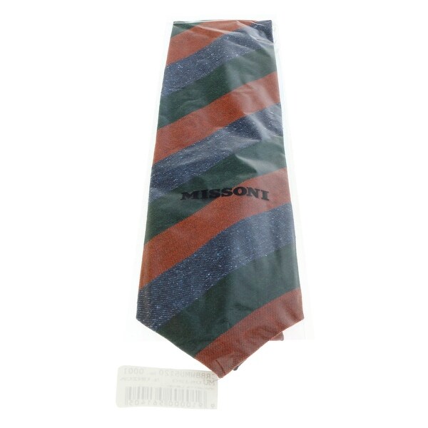Missoni U5123 Grey//Orange Awning 100/% Silk Tie for Mens